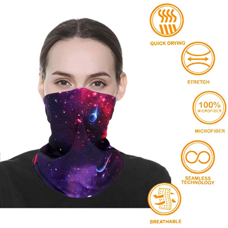 Cutewing Neck Gaiter Masks gators,10PCS Tube Scarf Seamless Face Covering,Ourdoor Face Mask Tube Bandanas Magic Headband UV Headwrap Balaclavas for Sports Workout Fitness - Image 3